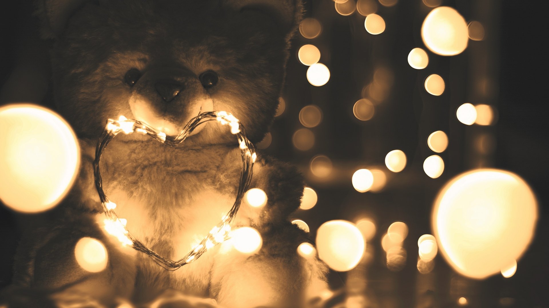 Download Heart Bokeh Teddy Bear Man Made Stuffed Animal 4k Ultra HD Wallpaper