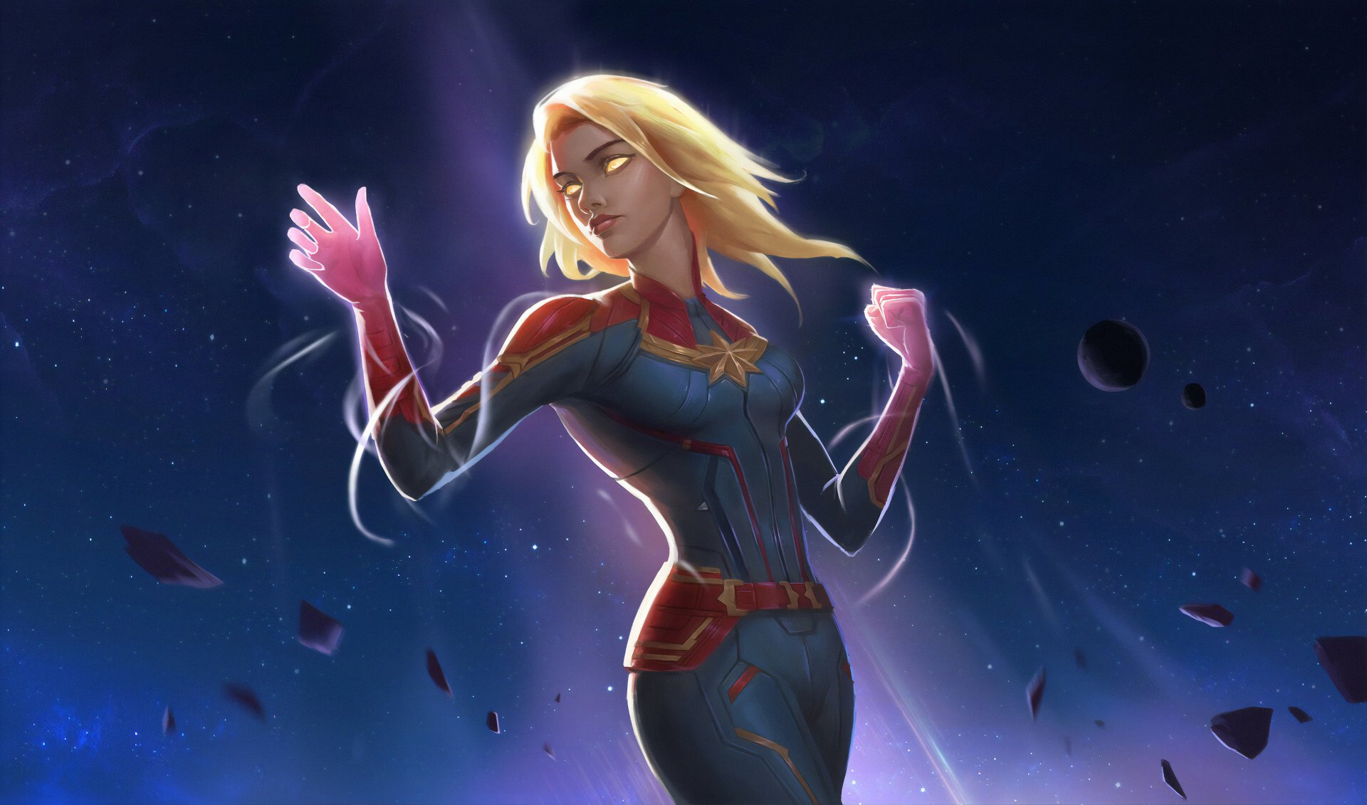 Download Blonde Comic Captain Marvel 4k Ultra HD Wallpaper | 3840x2262 ...