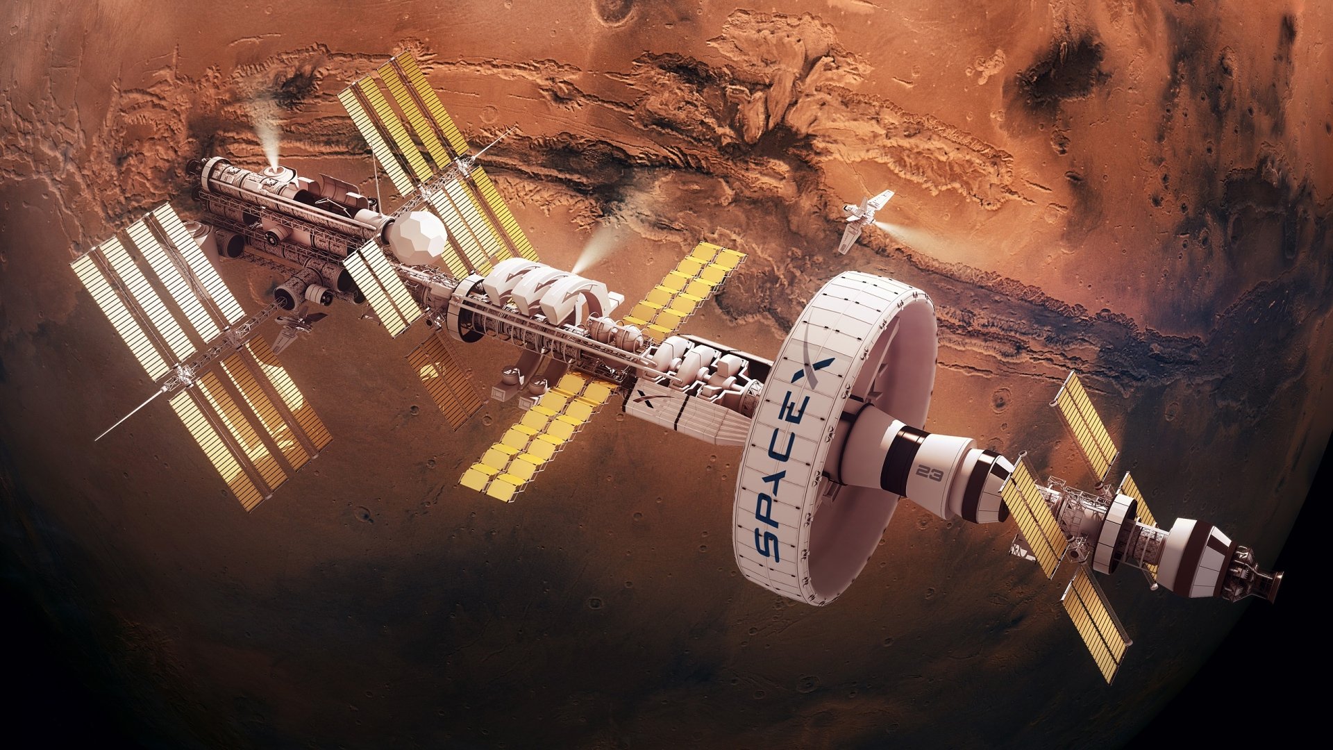 Download SpaceX NASA Planet Sci Fi Space Station HD Wallpaper by Encho Enchev