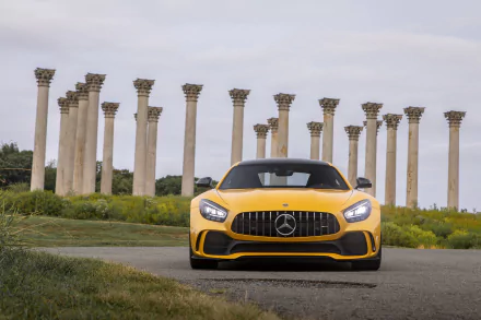 supercar yellow car car Mercedes-Benz vehicle Mercedes-AMG GT R HD Desktop Wallpaper | Background Image