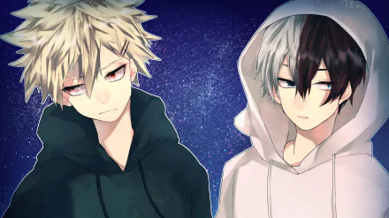 Katsuki Bakugou Shoto Todoroki Anime My Hero Academia HD Desktop Wallpaper | Background Image