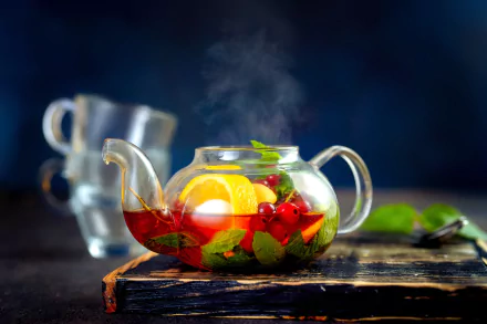teapot fruit kettle lemon food tea HD Desktop Wallpaper | Background Image
