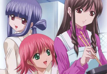 Tsukasa Kasuga Sayuri Amamiya Mina Yayoi Anime Tokimeki Memorial Only Love HD Desktop Wallpaper | Background Image