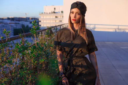 depth of field lipstick brunette woman model HD Desktop Wallpaper | Background Image