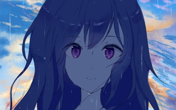 Anime Original Purple Eyes HD Wallpaper | Background Image