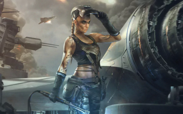 braid tattoo Sci Fi woman HD Desktop Wallpaper | Background Image