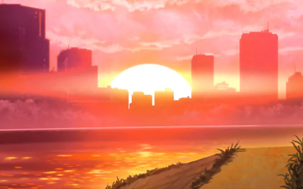 city sunset Anime Just Because! anime sunset HD Desktop Wallpaper | Background Image