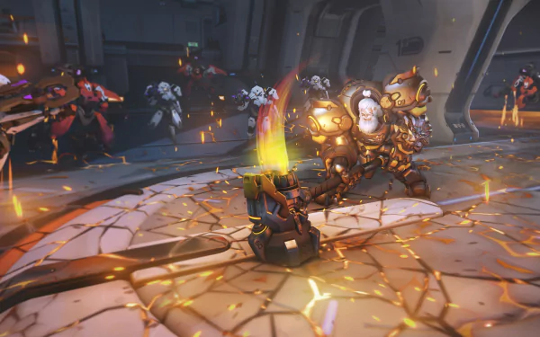 Reinhardt (Overwatch) video game Overwatch 2 HD Desktop Wallpaper | Background Image