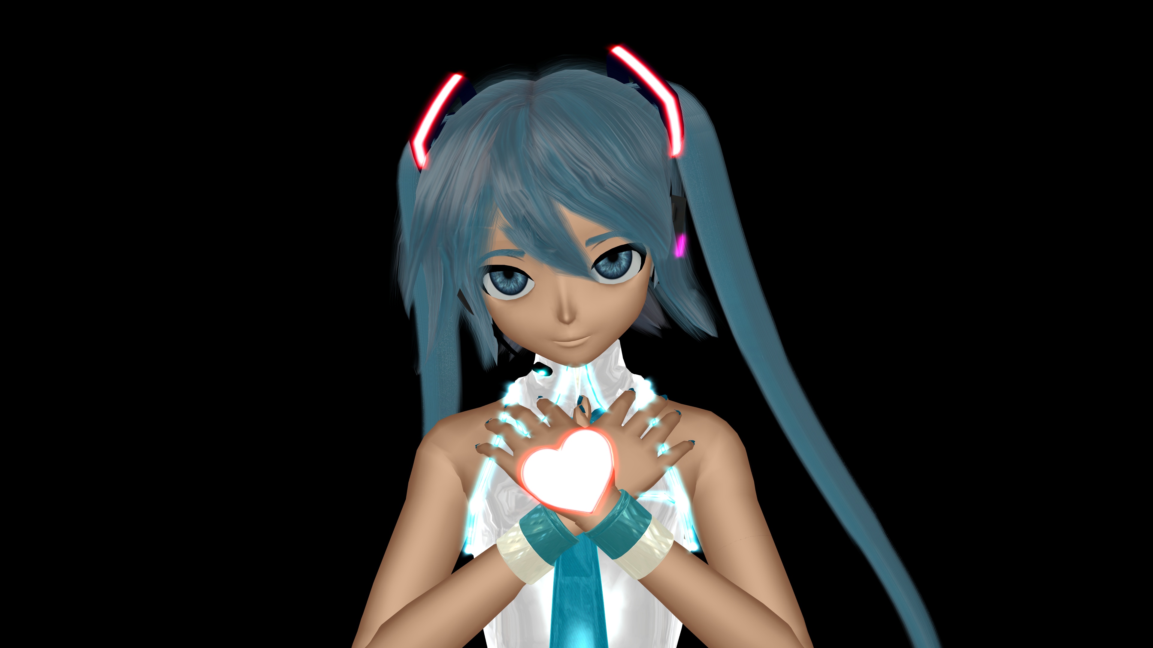 ribbon x heart miku