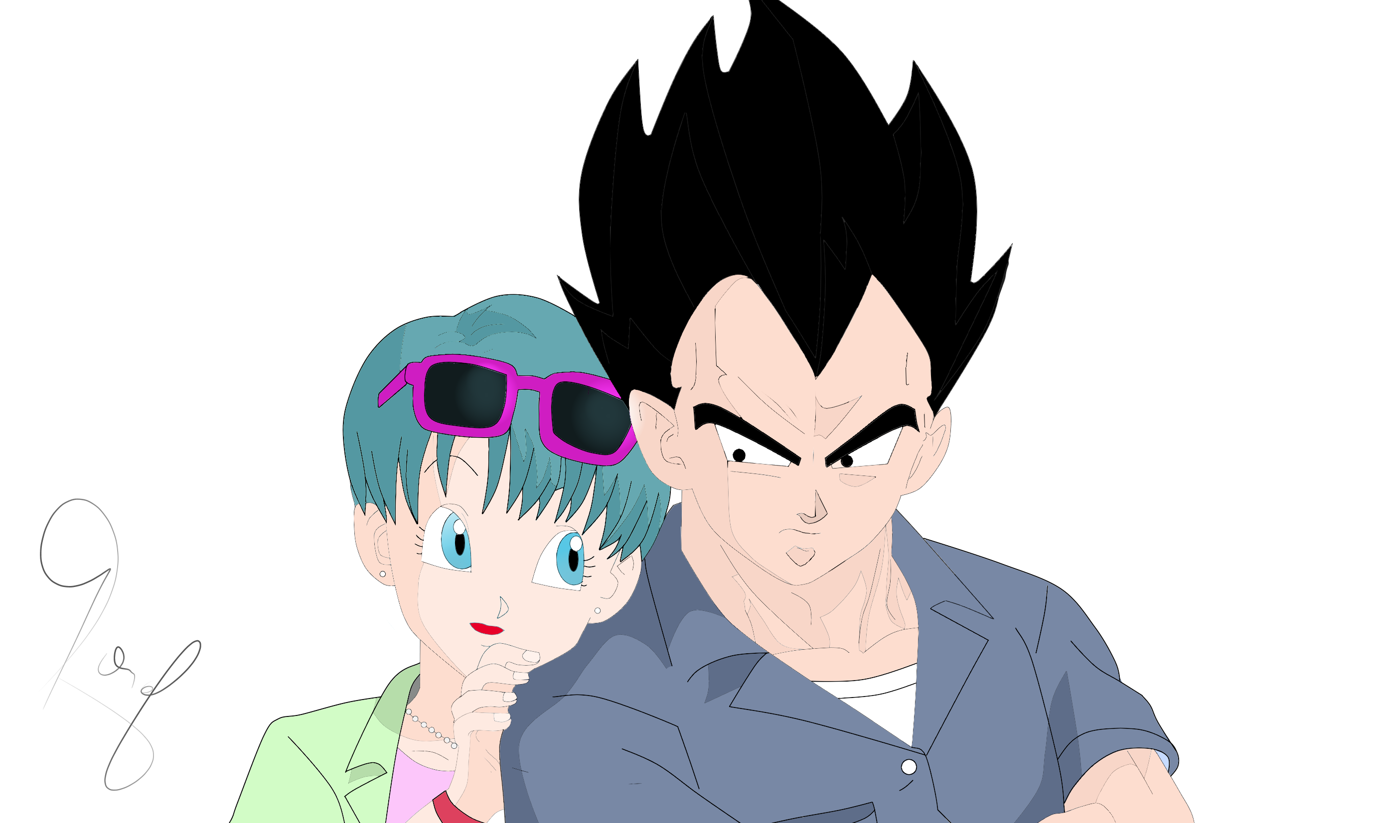 Vegeta and Bulma HD Wallpaper Background Image 2755x1653