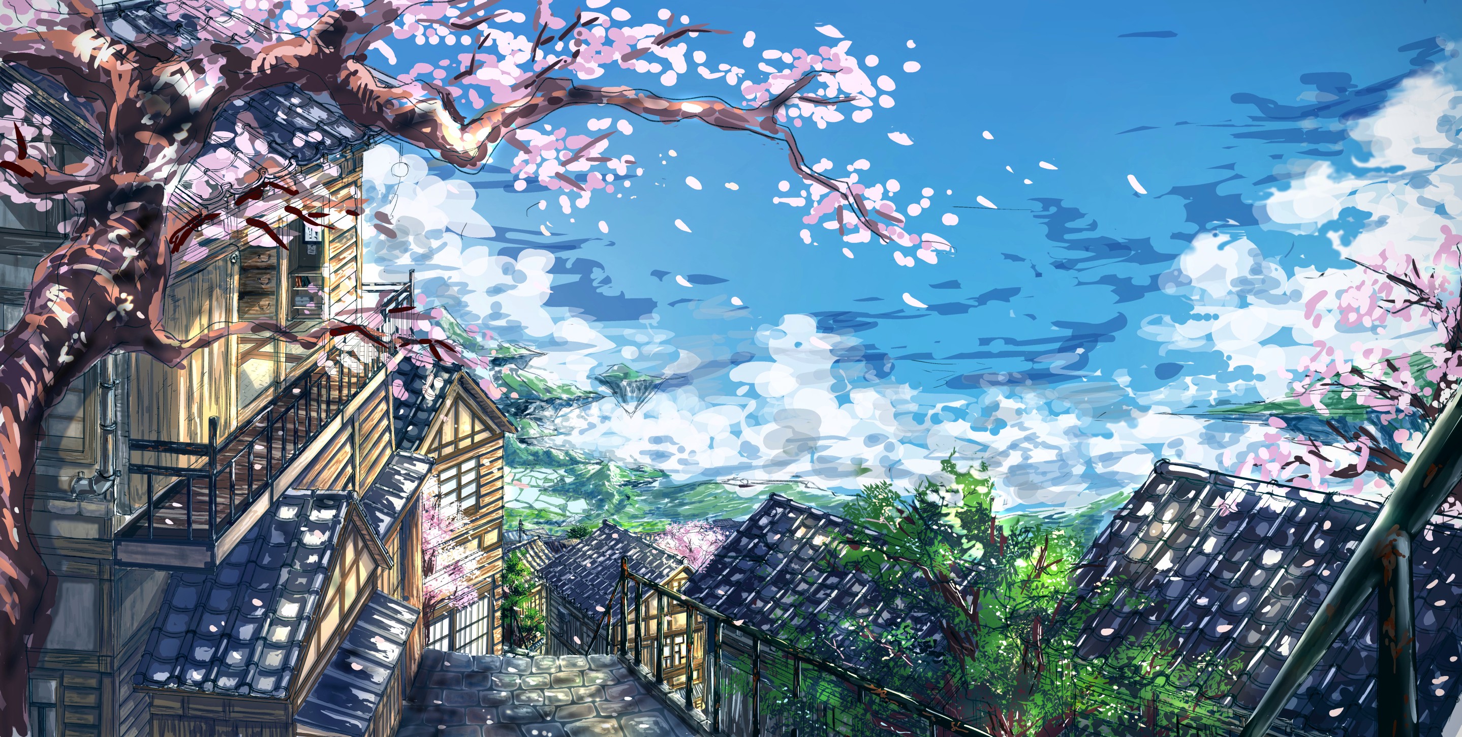 Anime House HD Wallpaper | Background Image
