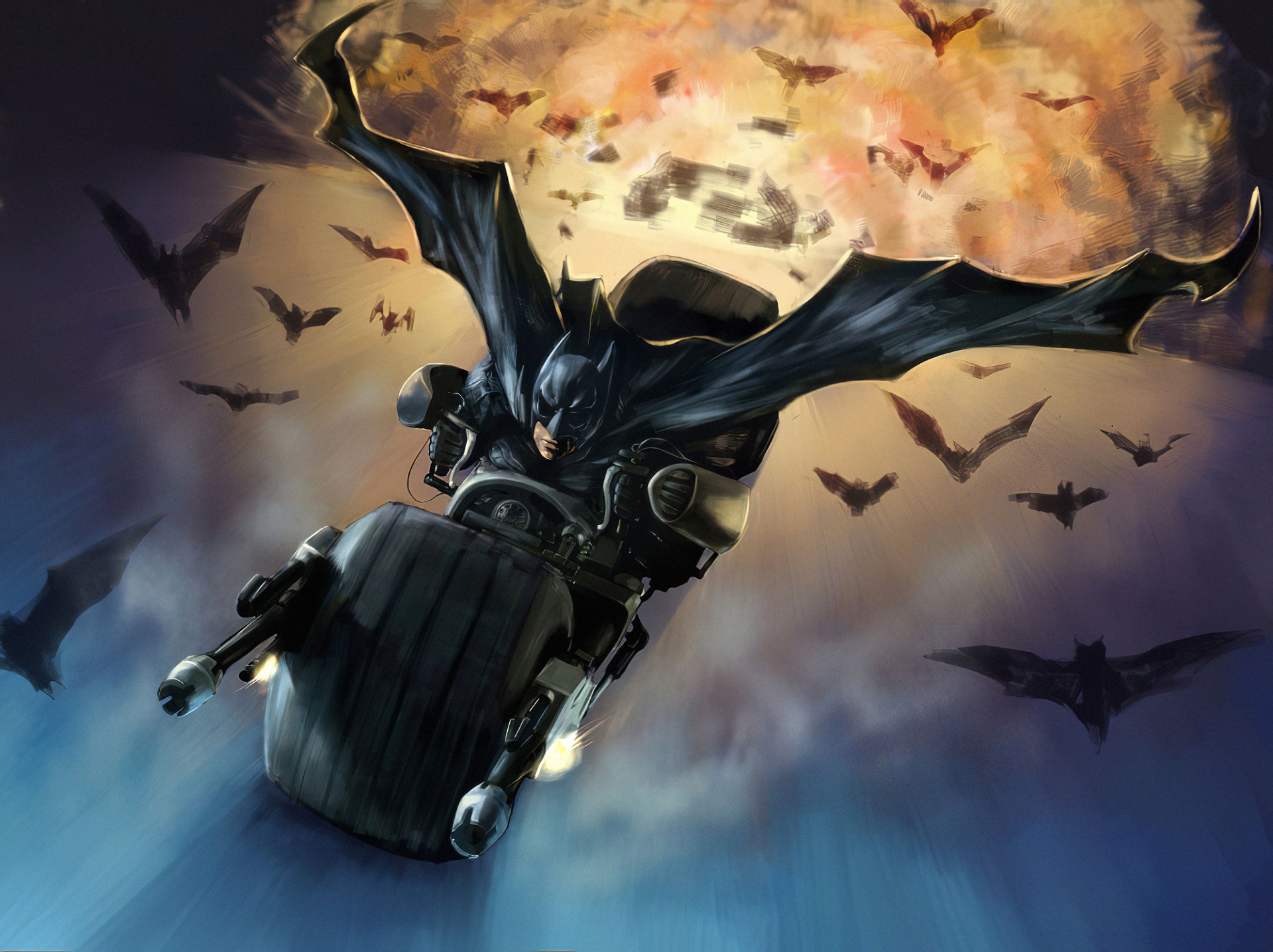 Download Batpod DC Comics Comic Batman HD Wallpaper