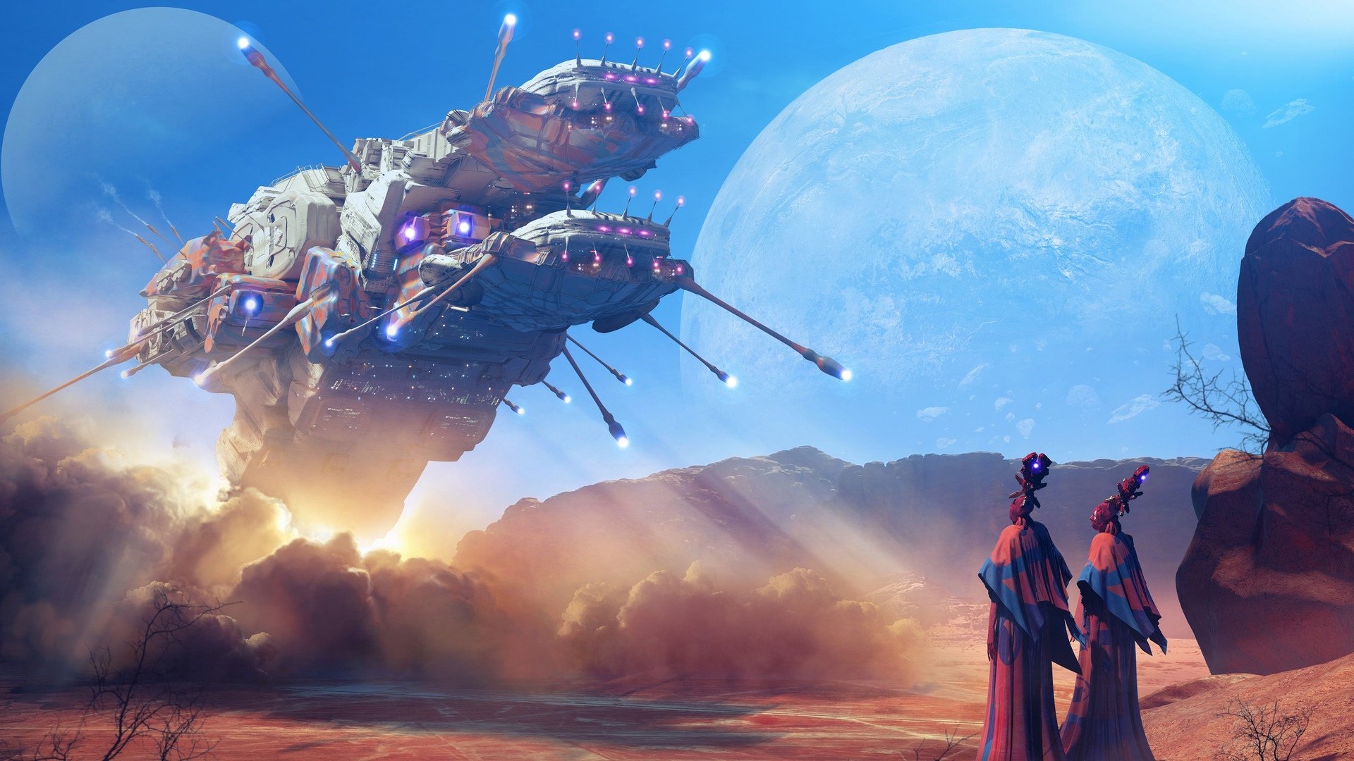 Download Sci Fi Spaceship HD Wallpaper by Col Price | 1920x1080 ...