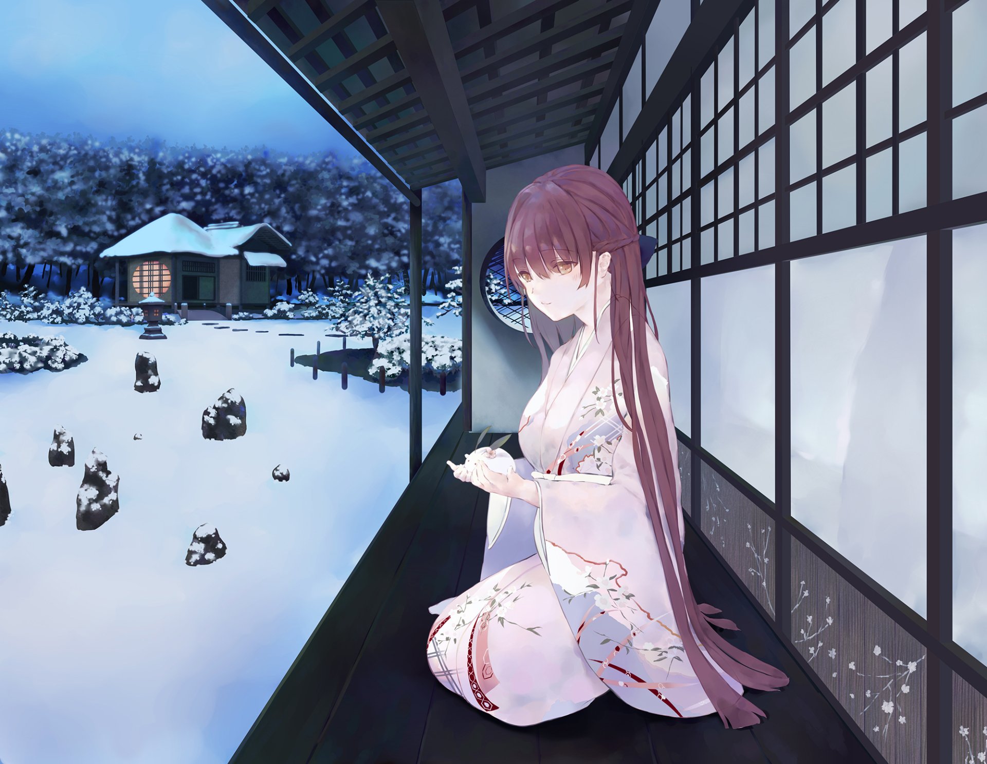 Download Snow Anime Original HD Wallpaper by 西條ハルキ
