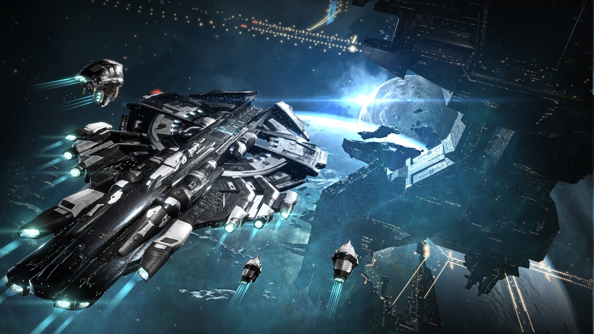 Download Spaceship Planet Space Video Game EVE Online HD Wallpaper
