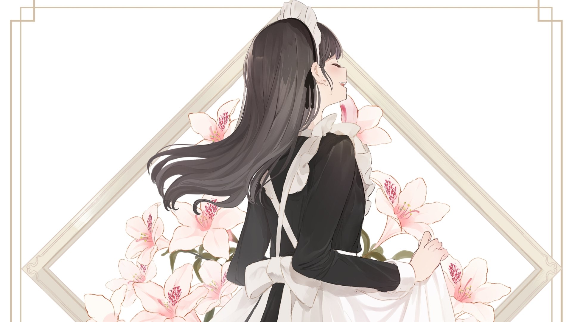 Download Maid Flower Anime Original HD Wallpaper by 栞しい