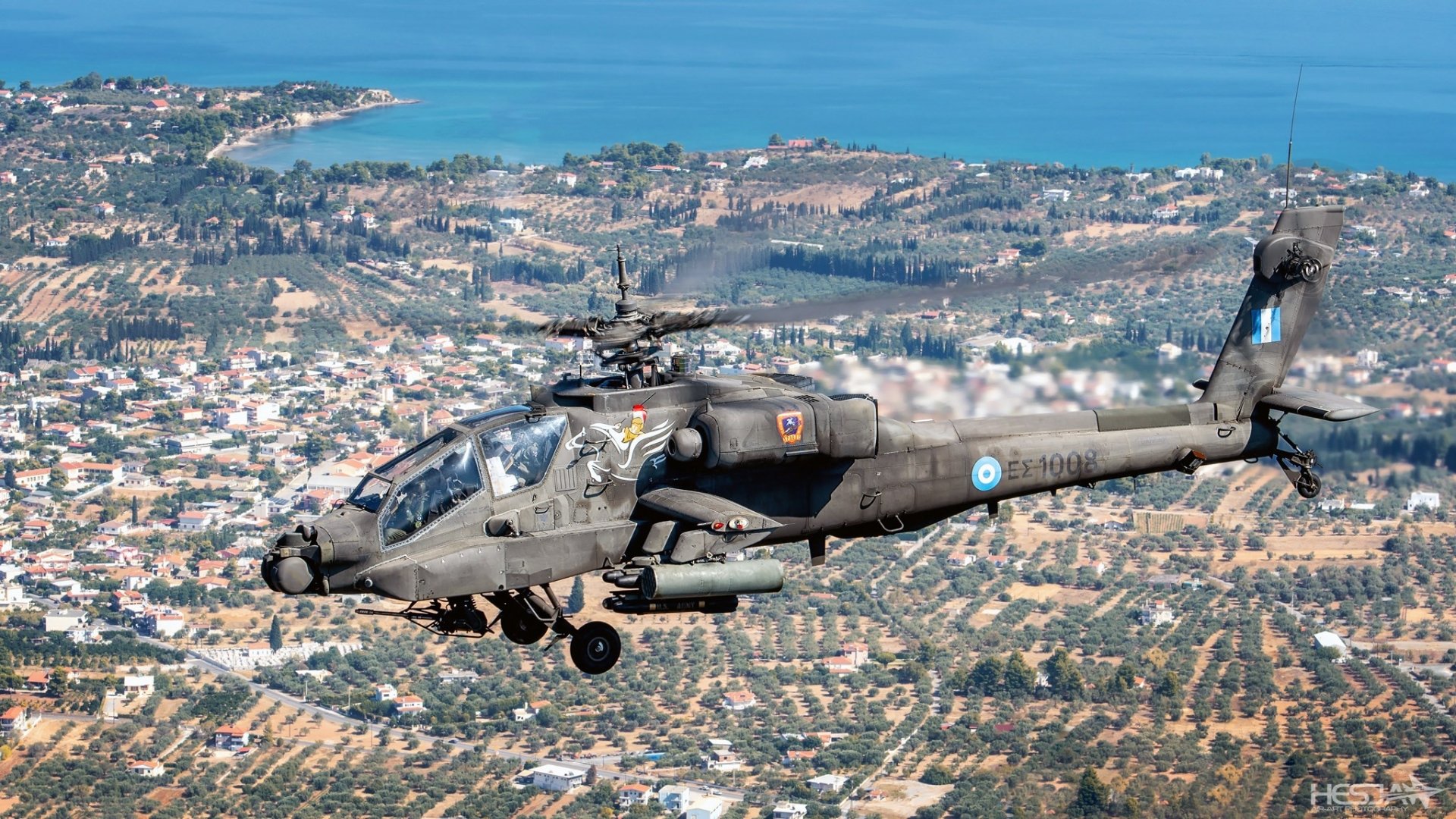 Ah 64 Apache Hellenic Air Force Hd Wallpaper Background Image