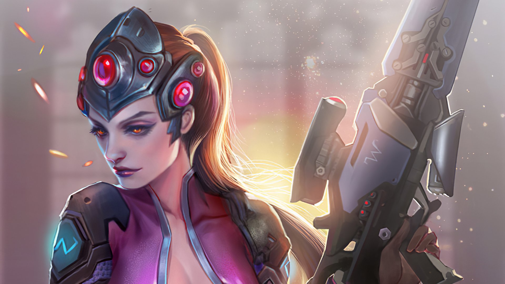 Download Weapon Woman Warrior Widowmaker (Overwatch) Video Game Overwatch HD Wallpaper by Liang-Xing