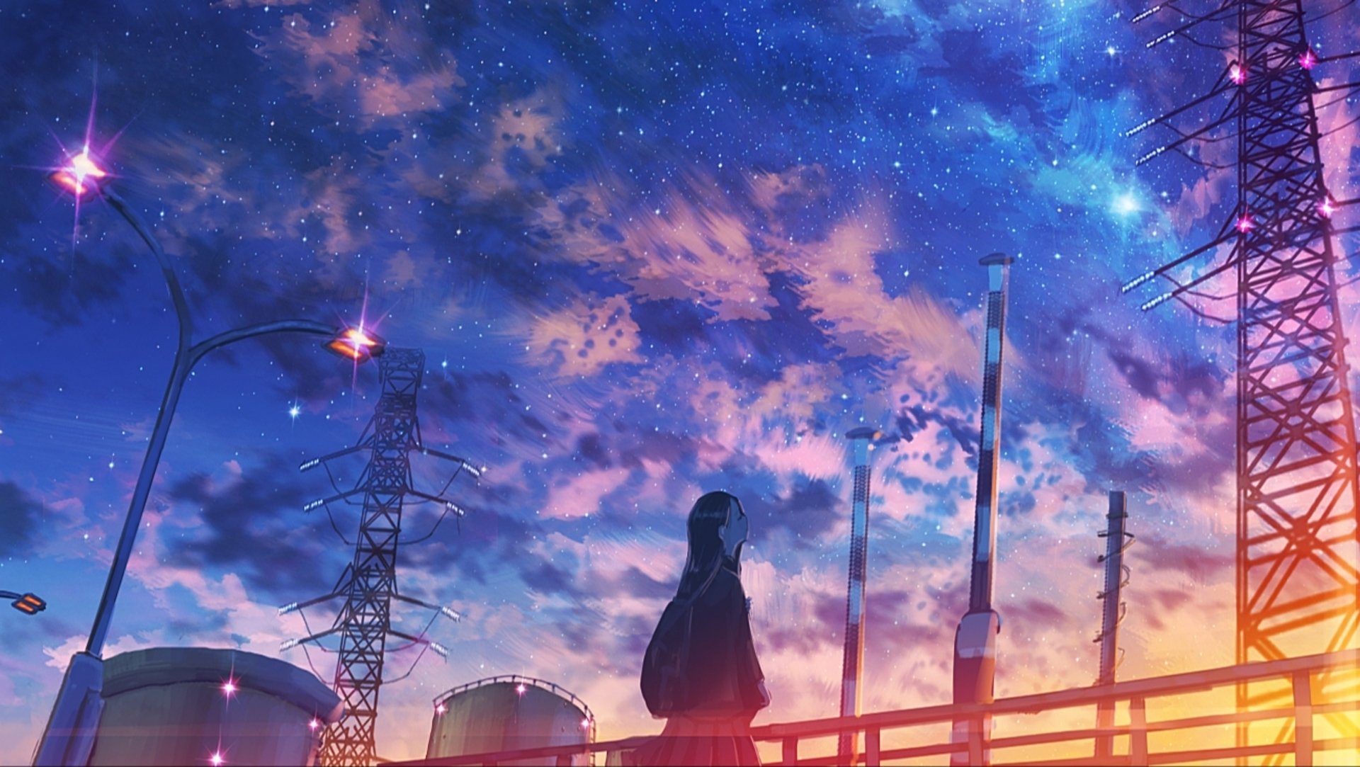 Download Starry Sky Sunset Anime Original HD Wallpaper by ナコモ
