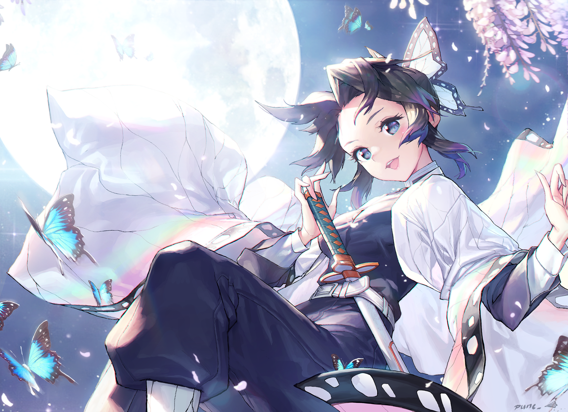 Shinobu Kocho: Butterfly Dreams - Demon Slayer HD Wallpaper by punc_