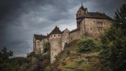  Castle Loket, Czech Republic - Oil on Canvas