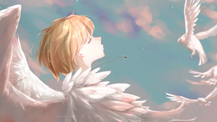 blonde short hair Anime Original HD Desktop Wallpaper | Background Image