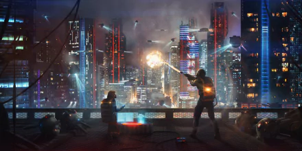 building futuristic night Sci Fi city sci fi city futuristic city HD Desktop Wallpaper | Background Image