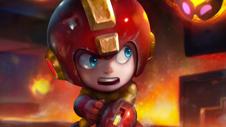 chibi video game Mega Man HD Desktop Wallpaper | Background Image