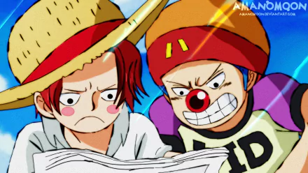 Buggy (One Piece) Shanks (One Piece) Anime One Piece HD Desktop Wallpaper | Background Image