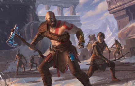 Atreus (God Of War) Kratos (God Of War) video game God of War (2018) HD Desktop Wallpaper | Background Image