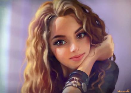 brown eyes brown hair face woman artistic HD Desktop Wallpaper | Background Image