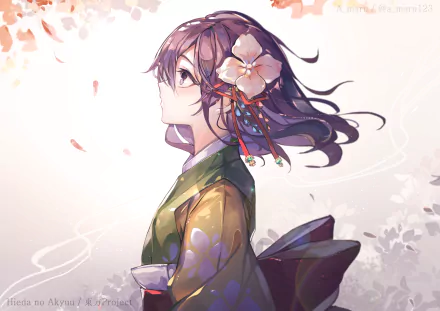Hieda no Akyuu Anime Touhou HD Desktop Wallpaper | Background Image