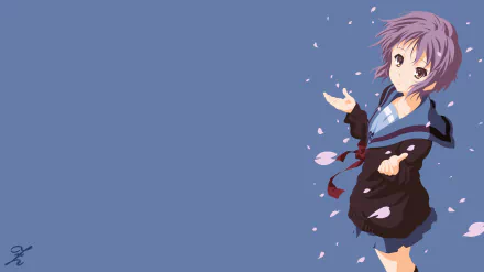 Yuki Nagato Anime The Melancholy of Haruhi Suzumiya HD Desktop Wallpaper | Background Image