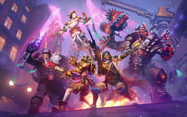 Varian Wrynn Junkrat (Overwatch) Ana (Overwatch) video game Heroes of the Storm HD Desktop Wallpaper | Background Image