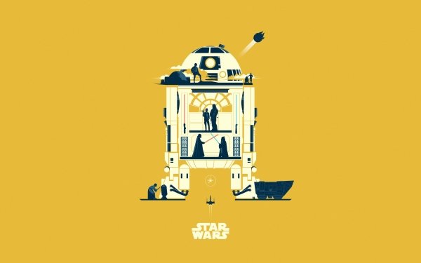 Movie Star Wars Minimalist R2-D2 HD Wallpaper | Background Image