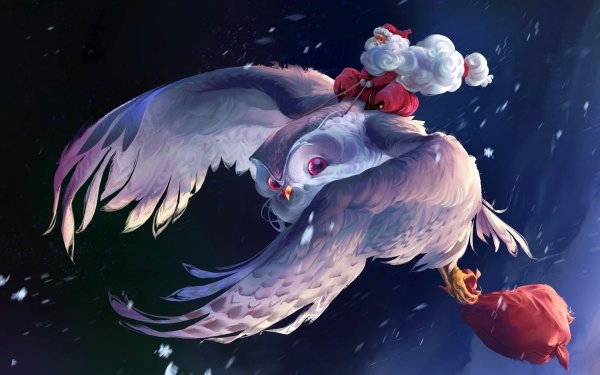 Holiday Christmas Santa Owl HD Wallpaper | Background Image