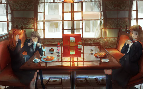 cafe Anime Original HD Desktop Wallpaper | Background Image