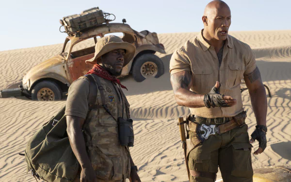 Kevin Hart Dwayne Johnson movie Jumanji: The Next Level HD Desktop Wallpaper | Background Image