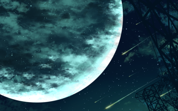 Anime Original Night Shooting Star HD Wallpaper | Background Image