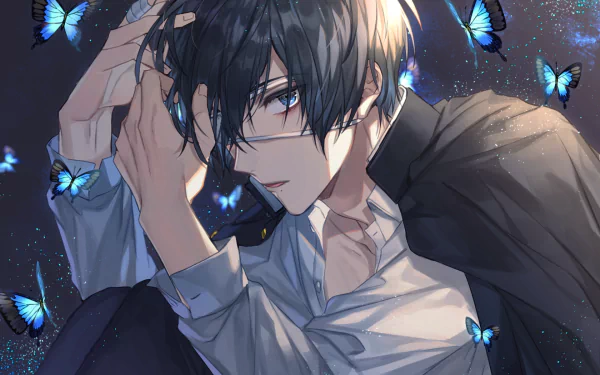 butterfly black eyes black hair Anime Original HD Desktop Wallpaper | Background Image