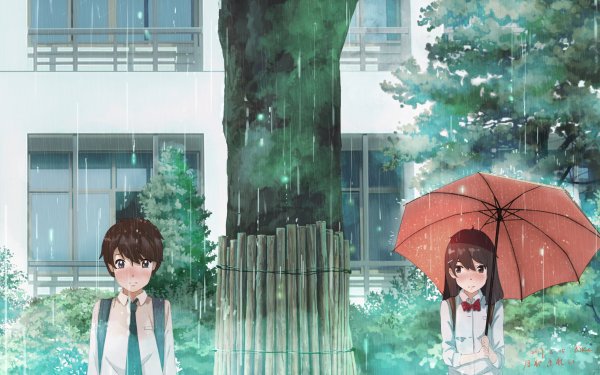 Anime Original Umbrella Rain HD Wallpaper | Background Image