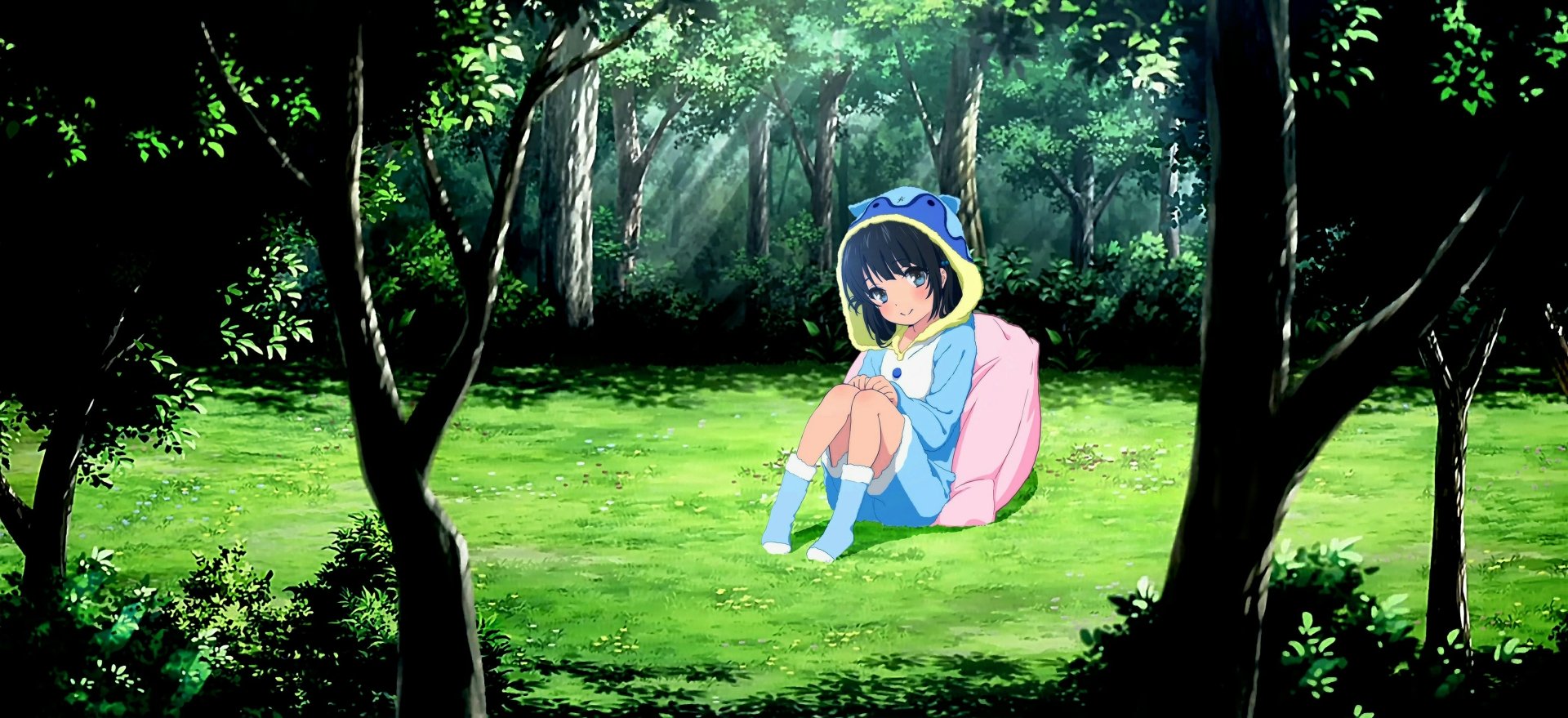 Download Miuna Shiodome Forest Greenery Anime Nagi No Asukara Anime Forest HD Wallpaper by 光影绘月之海涟漪