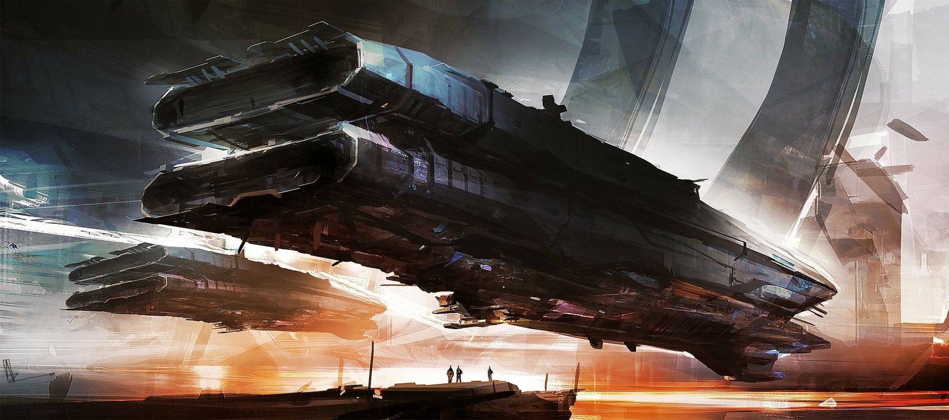 Download Sci Fi Spaceship HD Wallpaper by Amir Zand