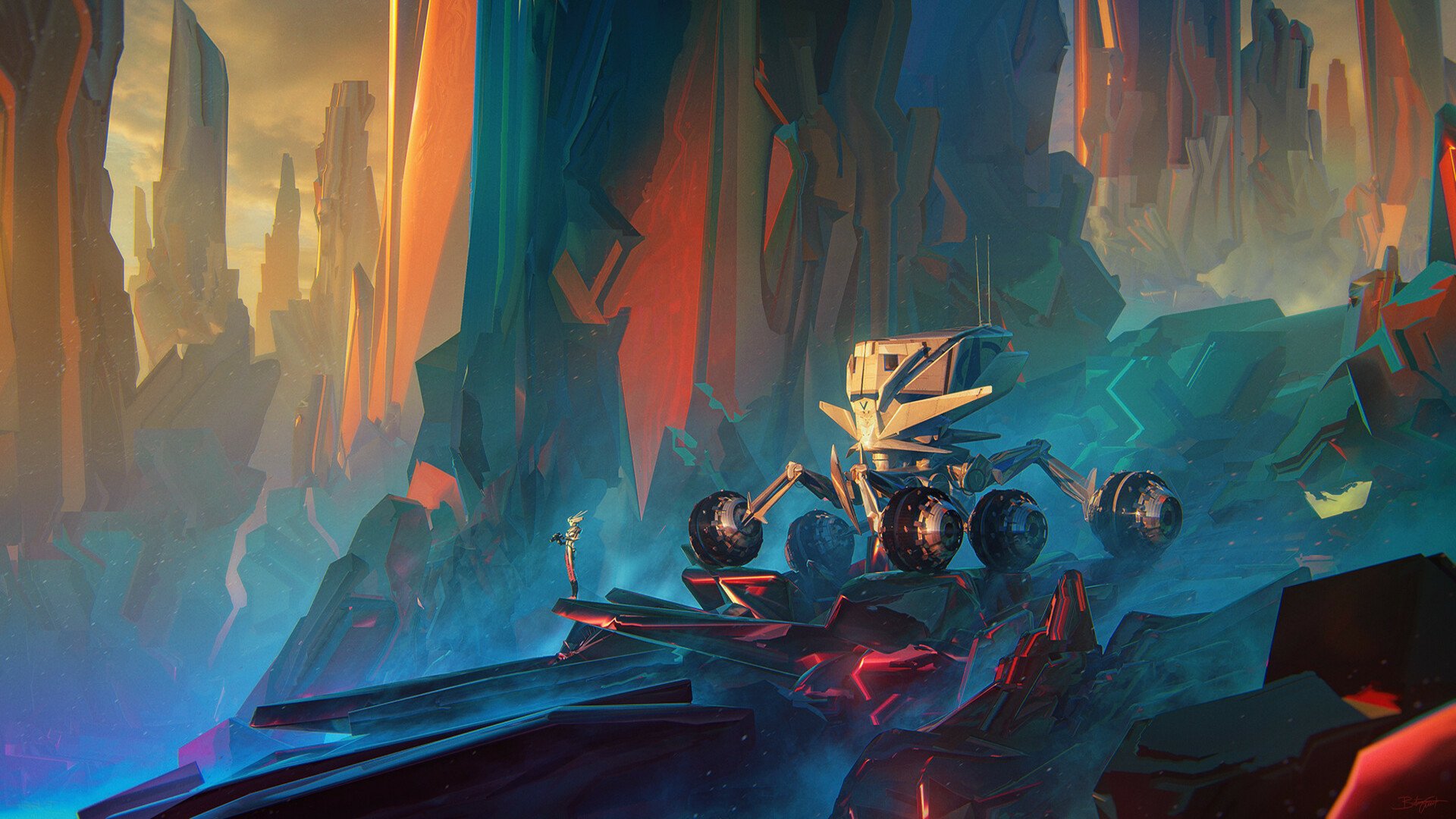 Download Exploration Sci Fi Vehicle HD Wallpaper by Bastien Grivet ...