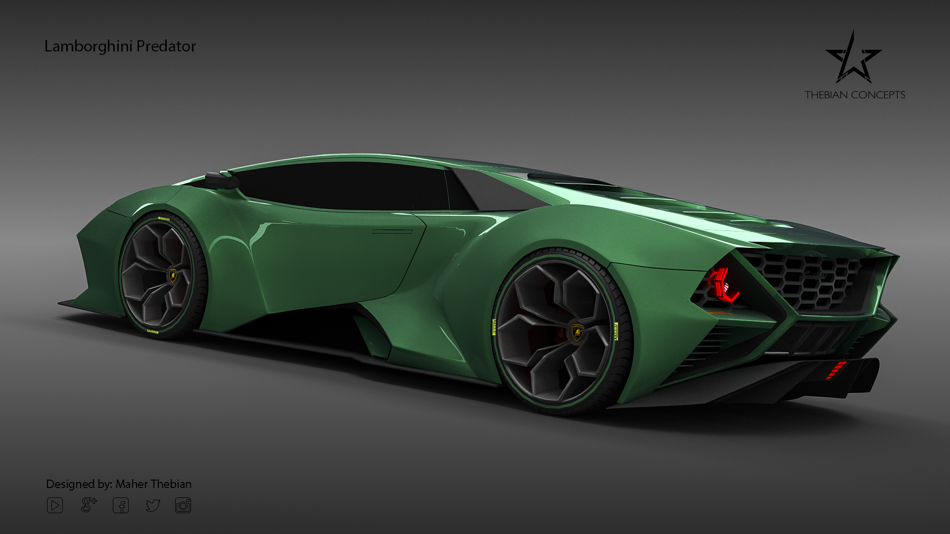 LAMBORGHINI PREDATOR CONCEPT DESIGN BY THEBIAN CONCEPTS by thebian