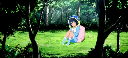 Miuna Shiodome forest greenery Anime Nagi no Asukara anime forest HD Desktop Wallpaper | Background Image