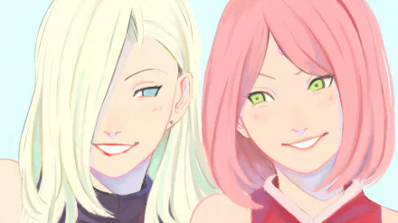 Ino Yamanaka Sakura Haruno Anime Boruto HD Desktop Wallpaper | Background Image