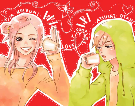 Risa Koizumi Atsushi Ōtani Anime Lovely Complex HD Desktop Wallpaper | Background Image