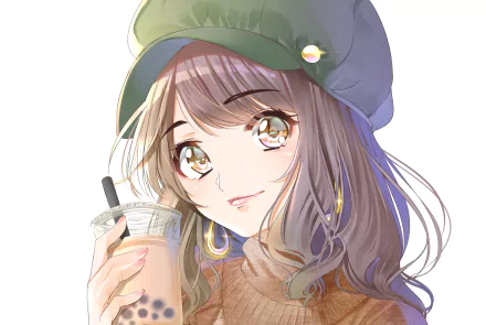 brown eyes brown hair Anime Original HD Desktop Wallpaper | Background Image