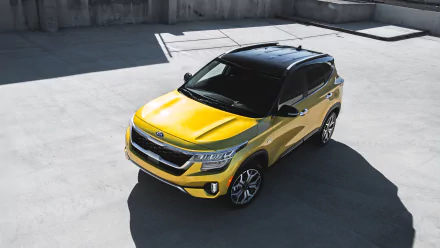 SUV yellow car car Kia vehicle Kia Seltos HD Desktop Wallpaper | Background Image